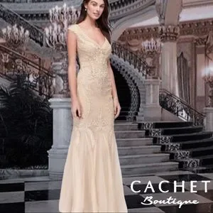 Cachet hot sale embroidered gown